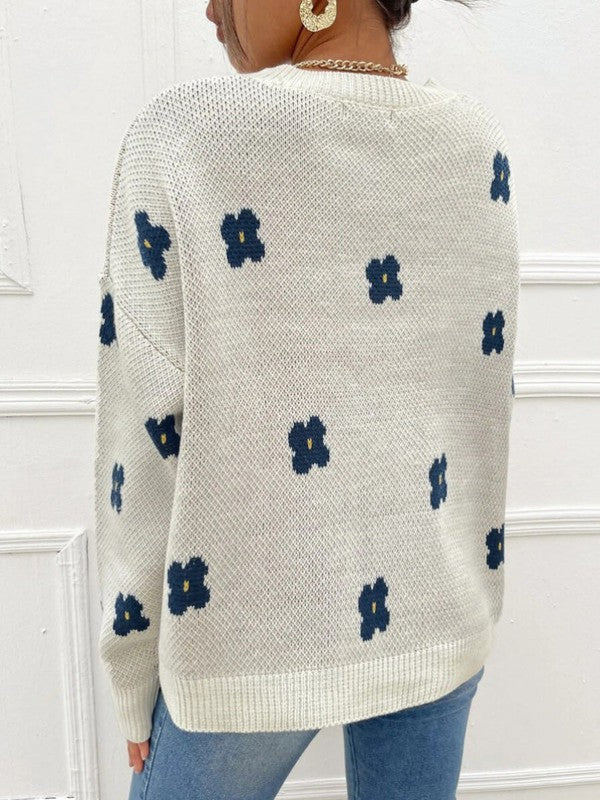 Flower Knit Sweater | Modern Boutique Fashion