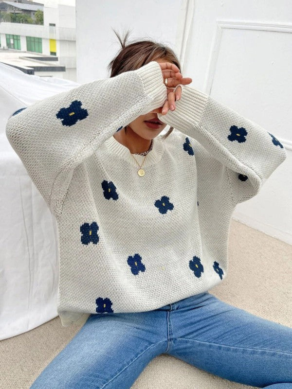 Flower Knit Sweater | Modern Boutique Fashion