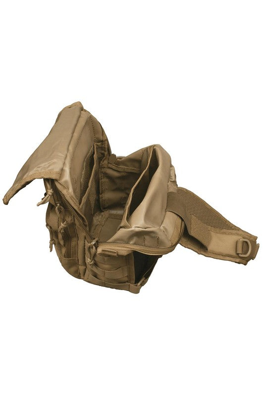 Military Canvas Concealed Sling Backpack | Modern Boutique Fashion