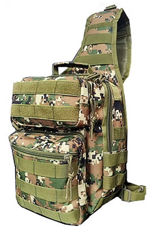 Military Canvas Concealed Sling Backpack | Modern Boutique Fashion