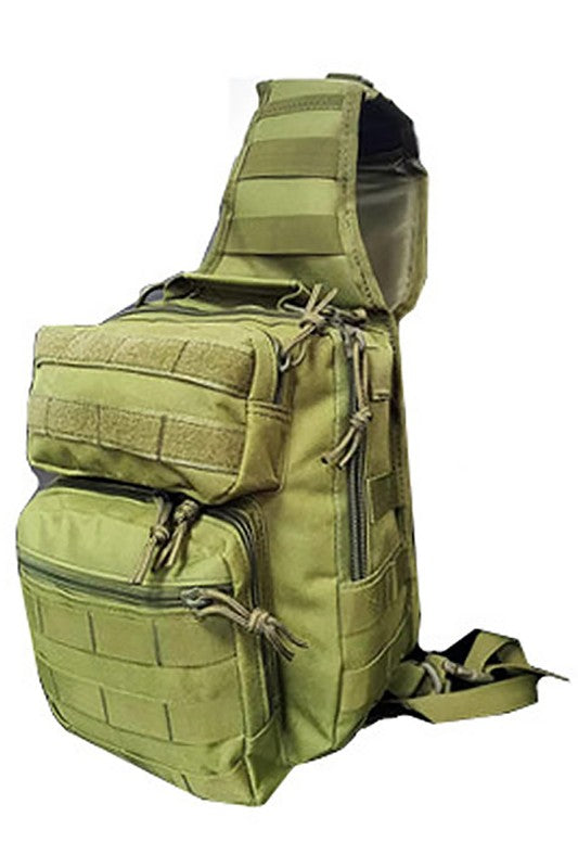 Military Canvas Concealed Sling Backpack | Modern Boutique Fashion