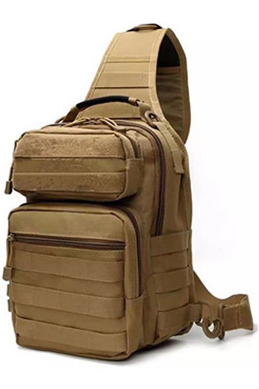 Military Canvas Concealed Sling Backpack | Modern Boutique Fashion
