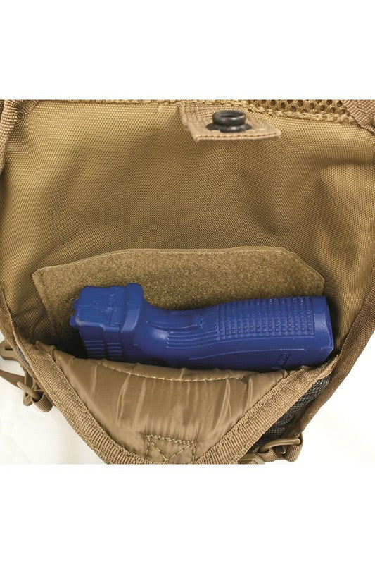 Military Canvas Concealed Sling Backpack | Modern Boutique Fashion