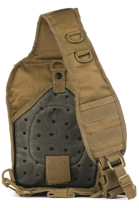 Military Canvas Concealed Sling Backpack | Modern Boutique Fashion