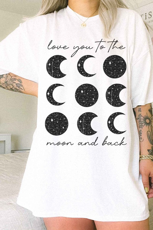 TO THE MOON AND BACK OVERSIZED TEE