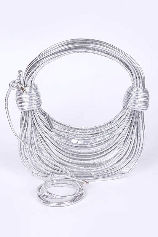 Metallic Layer Roping Handle Bag | Modern Boutique Fashion