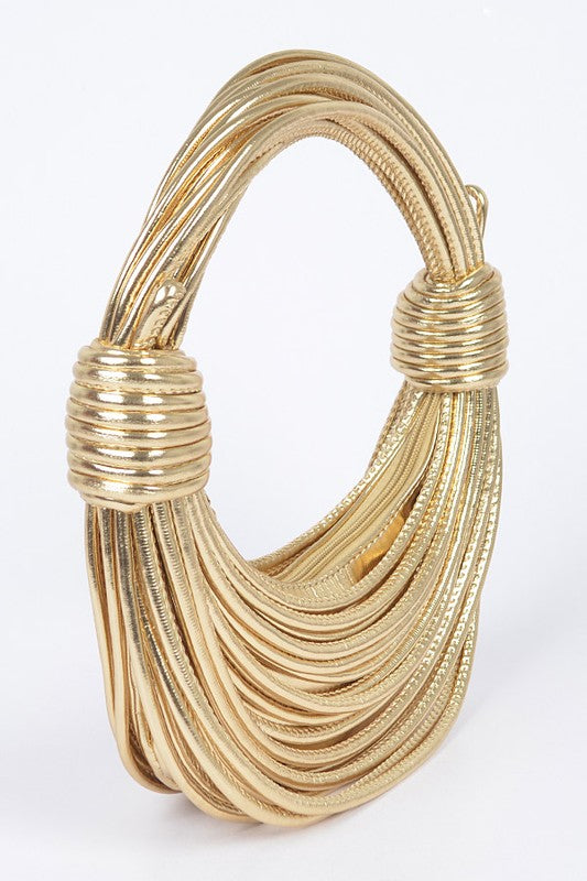 Metallic Layer Roping Handle Bag | Modern Boutique Fashion