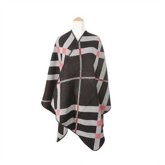 Stripe Asymmetrical Poncho | Modern Boutique Fashion