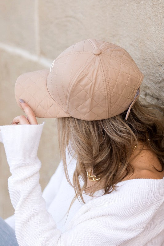 Quilted Puffer Ball Cap | Modern Boutique Fashion