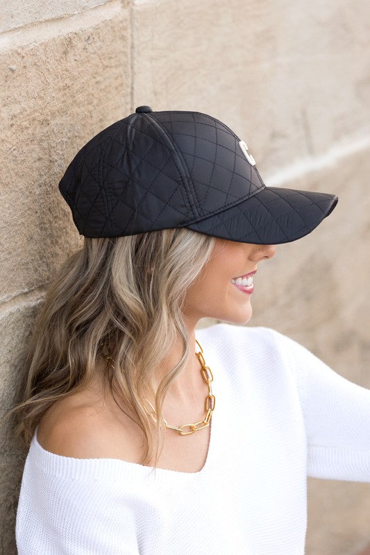 Quilted Puffer Ball Cap | Modern Boutique Fashion