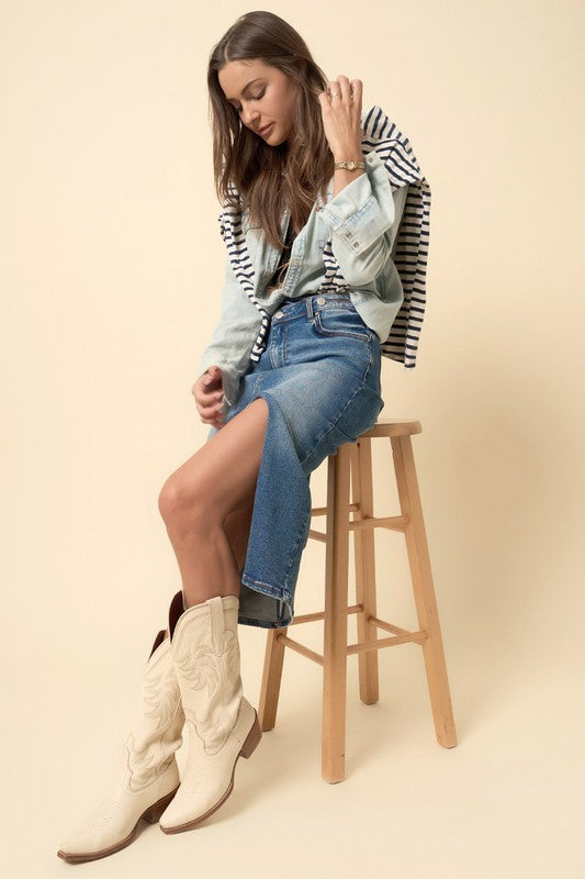 Crossover Midi Skirt | Modern Boutique Fashion