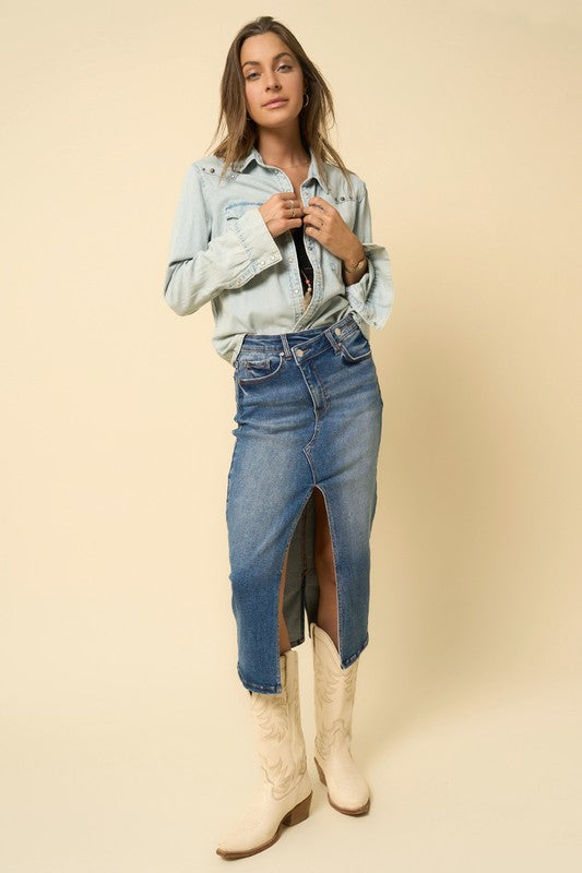 Crossover Midi Skirt | Modern Boutique Fashion