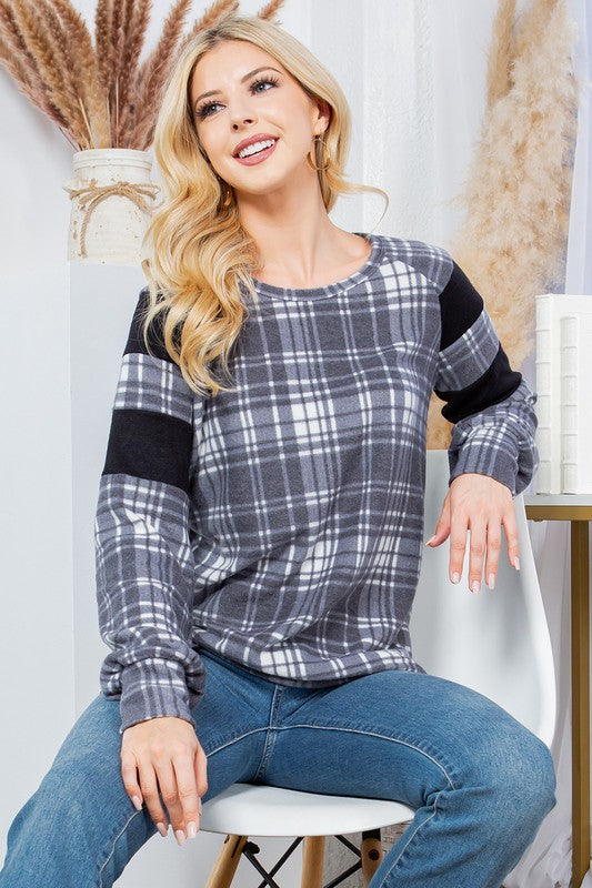 Plaid Pullover Sweater | Modern Boutique Fashion