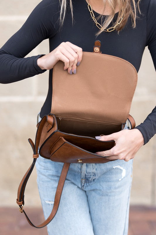 Blair Foldover Buckle Crossbody | Modern Boutique Fashion