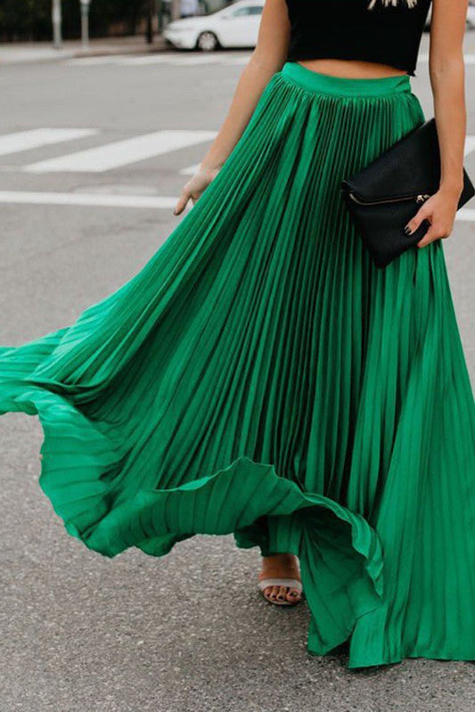 Pleated Maxi Skirt | Modern Boutique Fashion