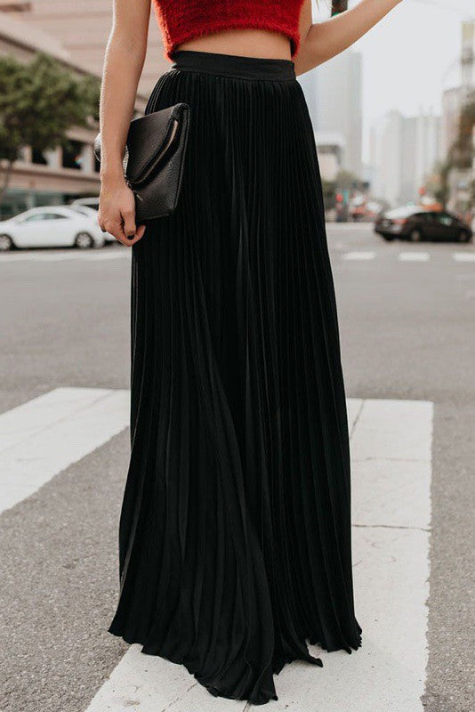 Pleated Maxi Skirt | Modern Boutique Fashion