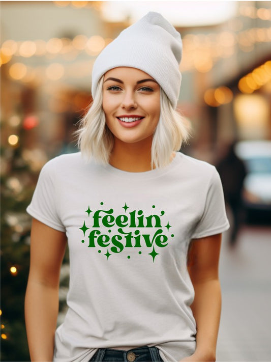 Feelin Festive Graphic Short Sleeve Tee