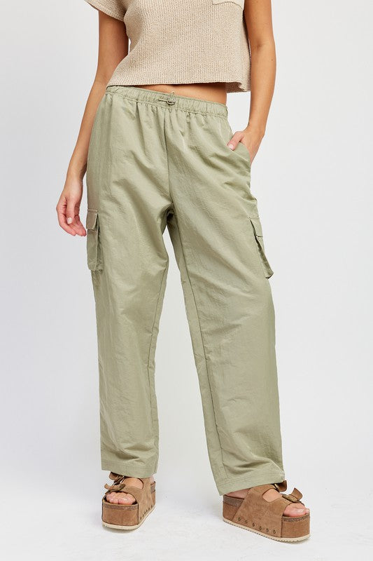 Straight Leg Pants With Elastic Waist Band | Modern Boutique Fashion