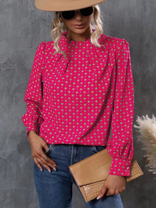 Long Sleeve Mock Neck Blouse | Modern Boutique Fashion