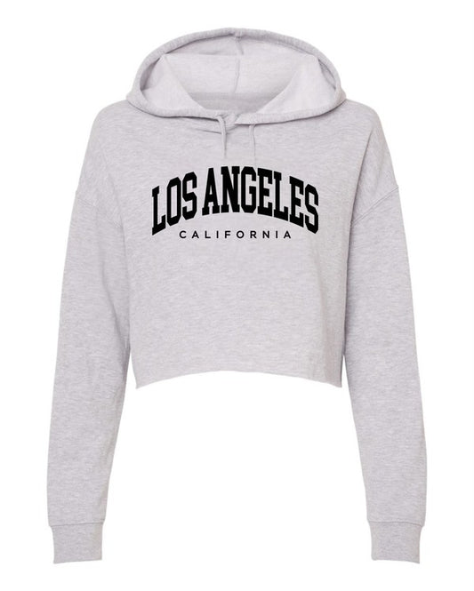 Los Angeles California Cropped Hoodie | Modern Boutique Fashion