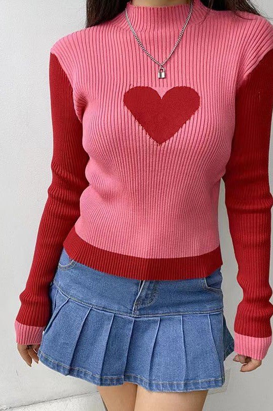 Ribbed Heart Sweater | Modern Boutique Fashion