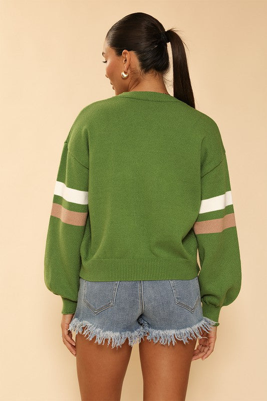Football Knit Sweater | Modern Boutique Fashion