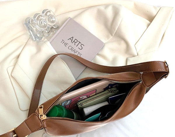 Millie Vegan Leather Crescent Sling | Modern Boutique Fashion