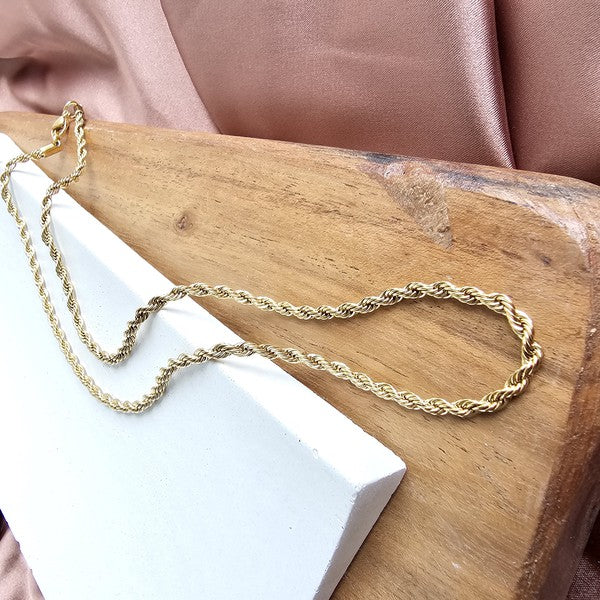Luxe Gold Rope Chain - 16In | Modern Boutique Fashion