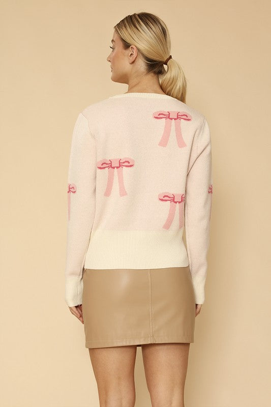 Cropped Knit Bow Cardigan | Modern Boutique Fashion