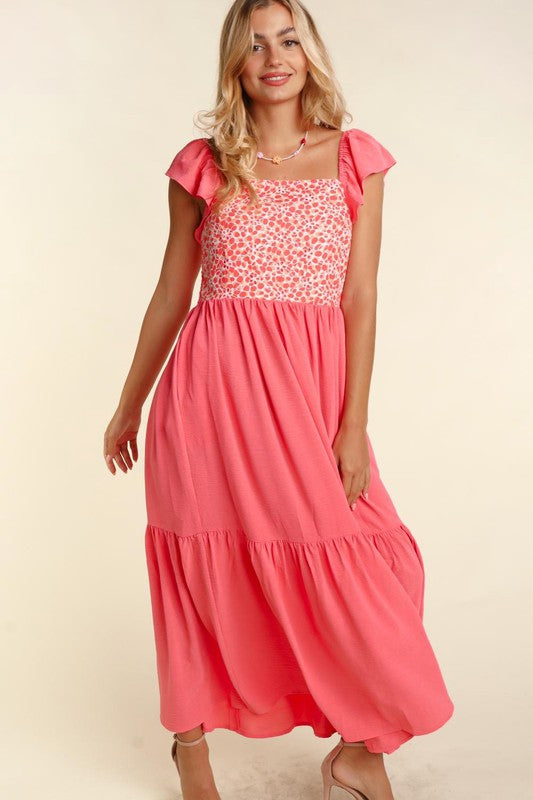 Plus Embroidery Dot Woven Maxi With Side Pockets | Modern Boutique Fashion
