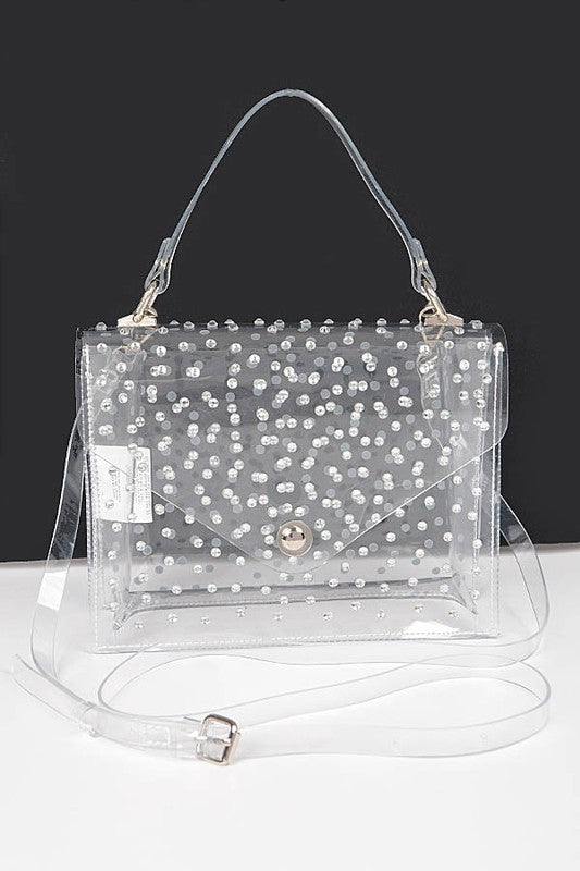 Rhinestone Cleared Crossbody Stadium Bag | Modern Boutique Fashion