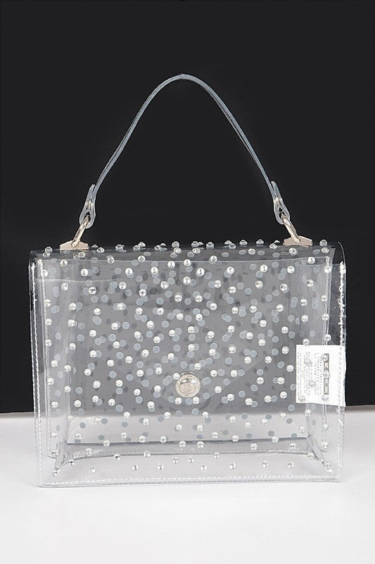 Rhinestone Cleared Crossbody Stadium Bag | Modern Boutique Fashion