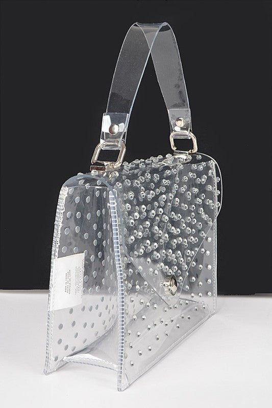 Rhinestone Cleared Crossbody Stadium Bag | Modern Boutique Fashion