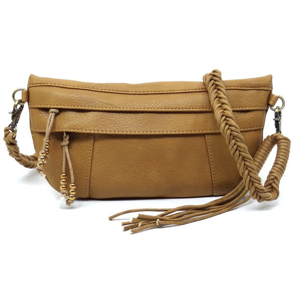 Braided Tassel Strap Crossbody Bag | Modern Boutique Fashion
