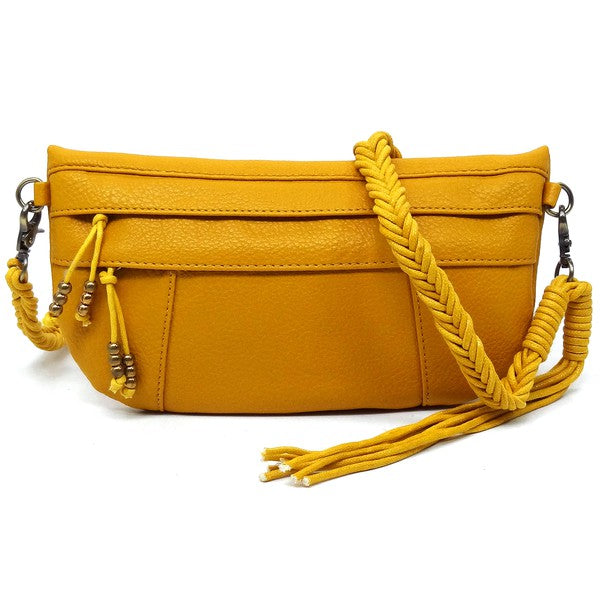 Braided Tassel Strap Crossbody Bag | Modern Boutique Fashion