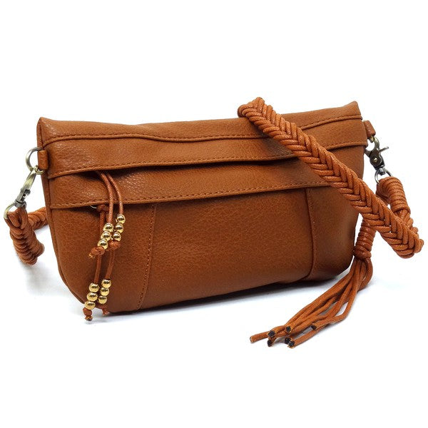 Braided Tassel Strap Crossbody Bag | Modern Boutique Fashion
