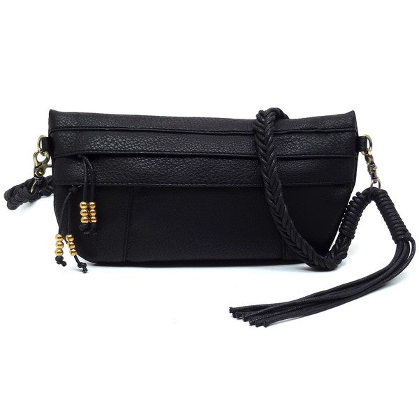 Braided Tassel Strap Crossbody Bag | Modern Boutique Fashion