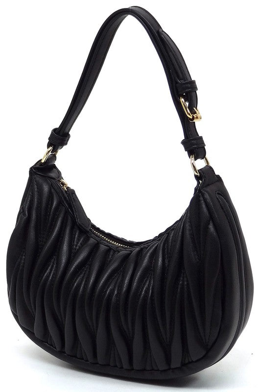 Chevron Quilted Shoulder Bag Hobo | Modern Boutique Fashion