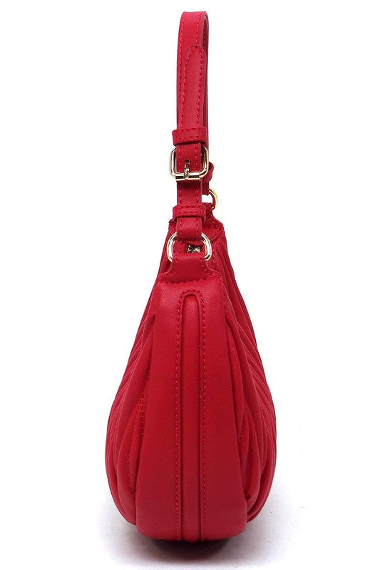 Chevron Quilted Shoulder Bag Hobo | Modern Boutique Fashion