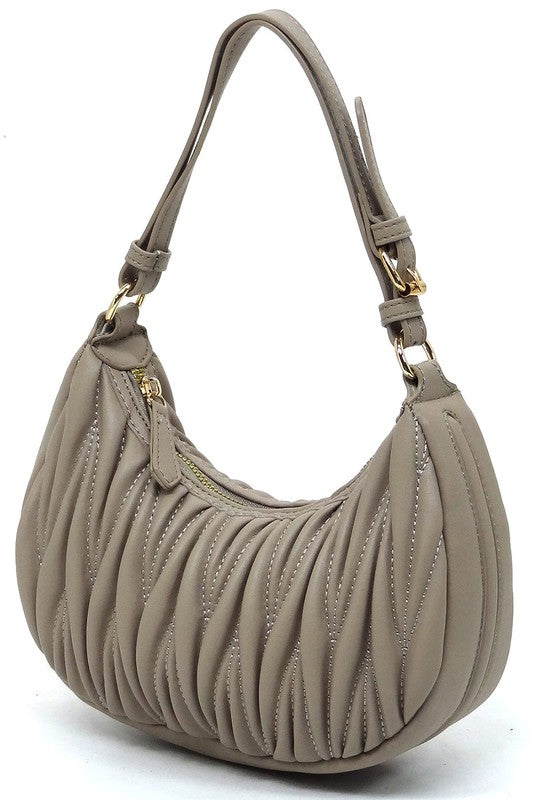 Chevron Quilted Shoulder Bag Hobo | Modern Boutique Fashion