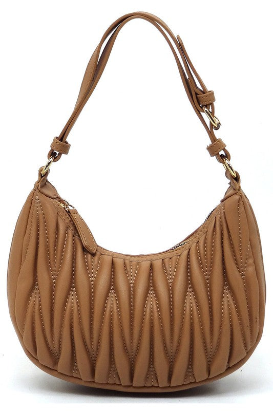 Chevron Quilted Shoulder Bag Hobo | Modern Boutique Fashion