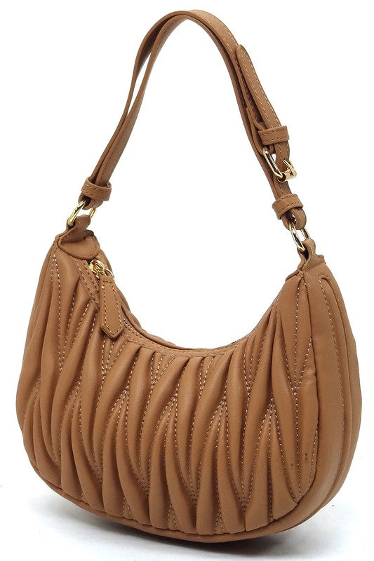 Chevron Quilted Shoulder Bag Hobo | Modern Boutique Fashion