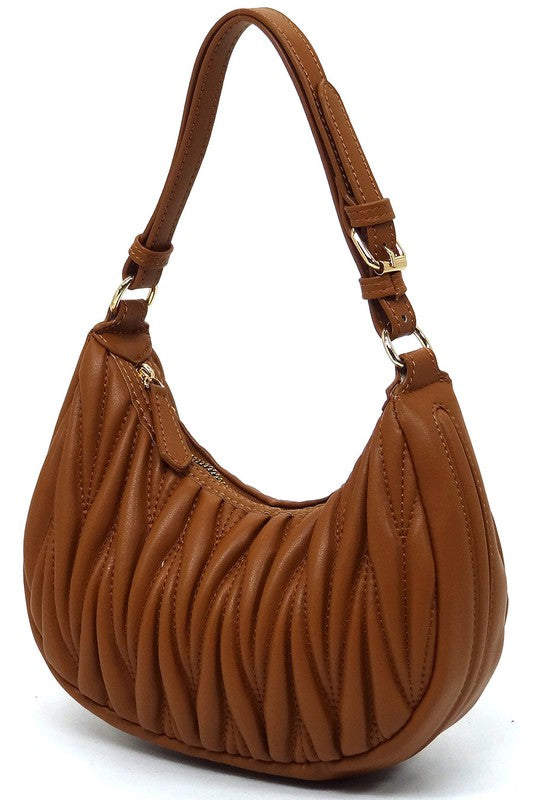 Chevron Quilted Shoulder Bag Hobo | Modern Boutique Fashion