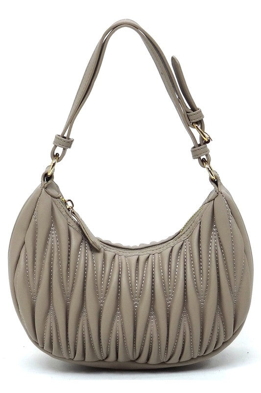 Chevron Quilted Shoulder Bag Hobo | Modern Boutique Fashion