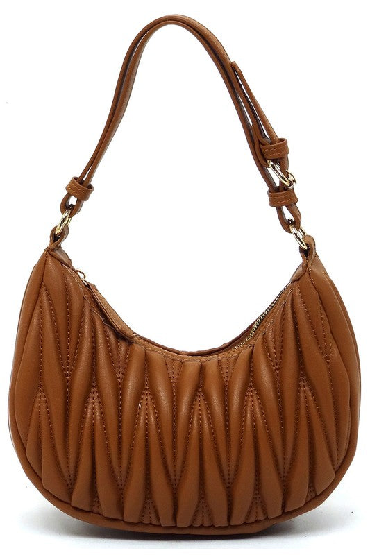 Chevron Quilted Shoulder Bag Hobo | Modern Boutique Fashion