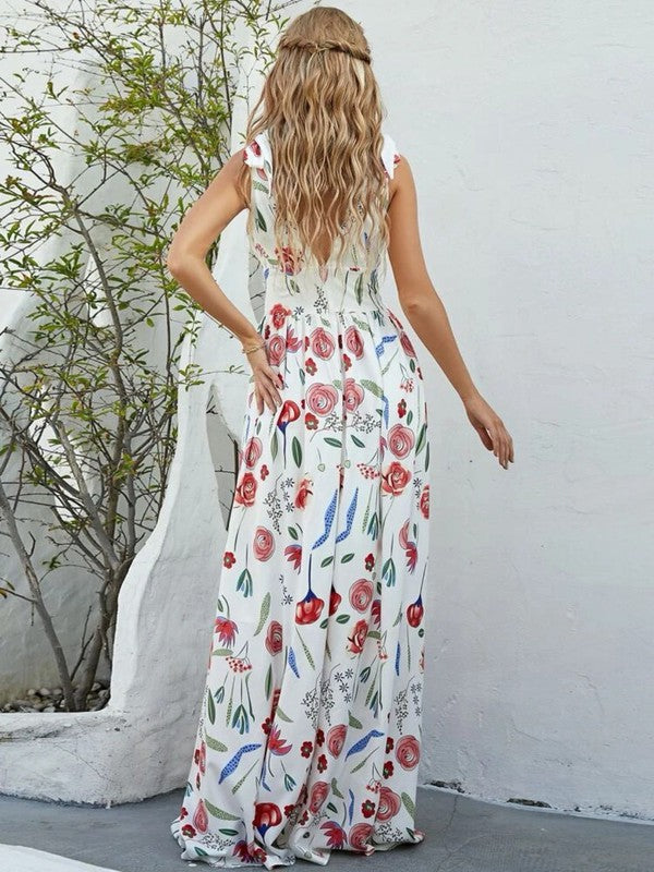 Floral maxi dress women's boutique style
