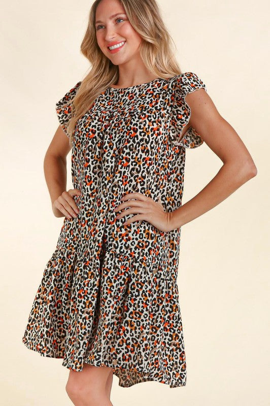 Plus Leopard With Back Neck Button And Side Pocket | Modern Boutique Fashion