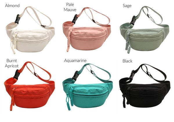 Marisa Nylon Crescent Sling Belt Bum Fanny Bag | Modern Boutique Fashion