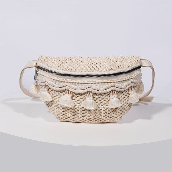 Esme Crochet Tassel Sling Bag | Modern Boutique Fashion