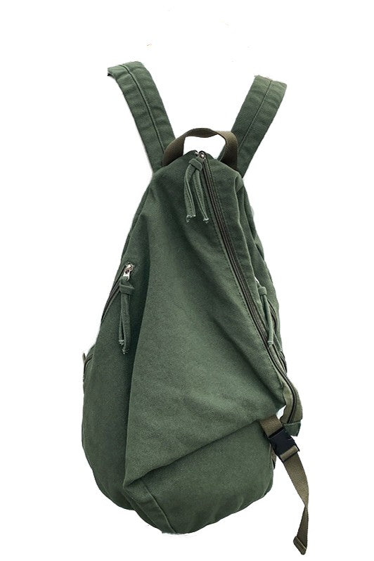 Kai Asymmetric Canvas Backpack | Modern Boutique Fashion